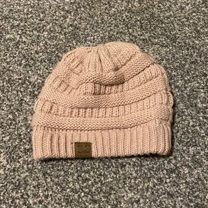 Pink CC beanie